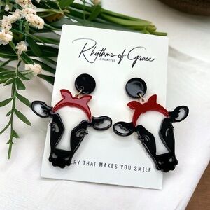Udderly Adorable Cow Dangle Earrings - Moo-ve Over, Ordinary Jewelry!
